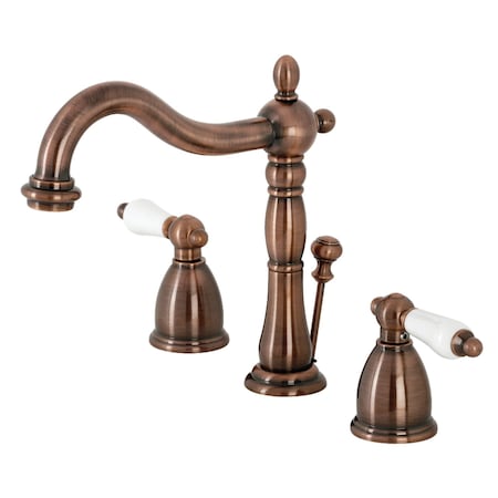 Kingston Brass KB197PLAC 8" Widespread Bathroom Faucet, Antique Copper KB197PLAC
